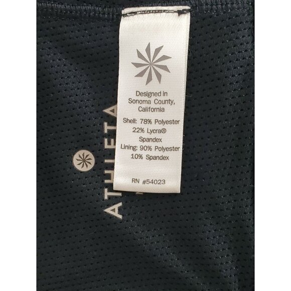 Athleta Women's Black Raceback Key Hole Back Lightly Lined Sports Bra Sz M 1031 - Picture 7 of 9